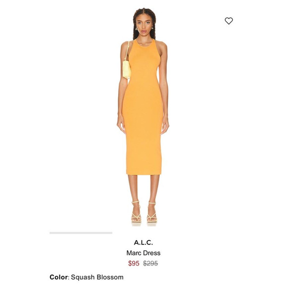 ALC Women's Bodycon Marc Dress Racerback Sleeveless Orange Medium NEW With Tags - Picture 3 of 12